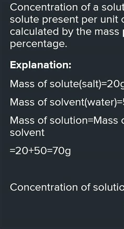 What you mean by the term concentration ? Calculate the mass by volume ...