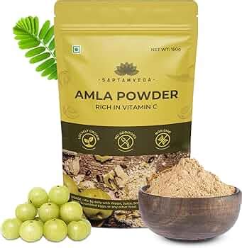 Saptamveda Premium Amla Indian Gooseberry Powder (150gm)| Drinking ...