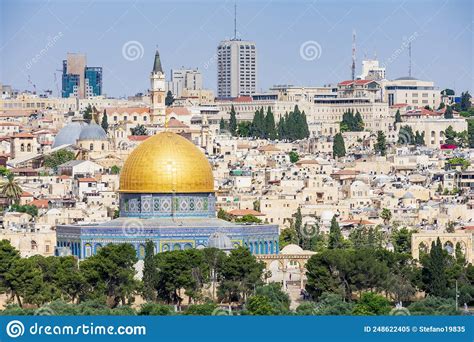 Glimpse of Jerusalem, City of the Three Religions Stock Image - Image of three, religions: 248622405