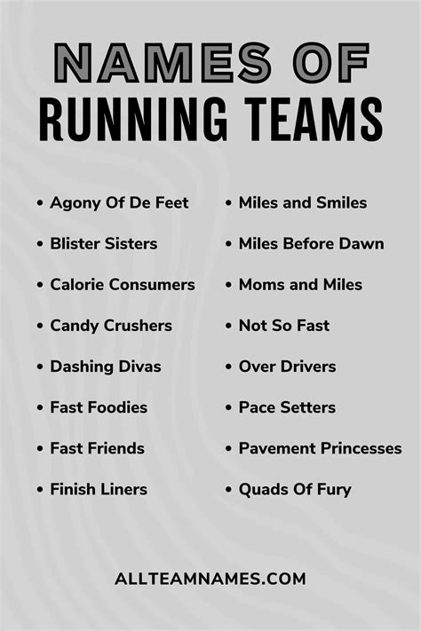 153 Terrific Running Team Names For Your Event
