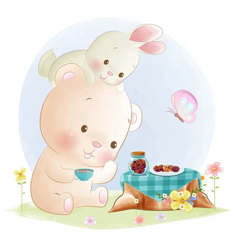 Teddy Bear Tea Party Clipart