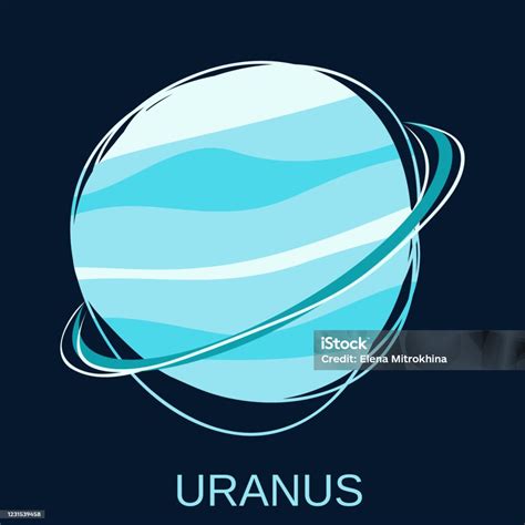 The Planet Uranus Planet Ketujuh Dari Matahari Di Tata Surya Ilustrasi ...