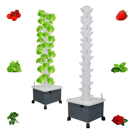 Buy 15 Floors 45 Holes Hydroponics Tower, Aquaponics Grow System ...