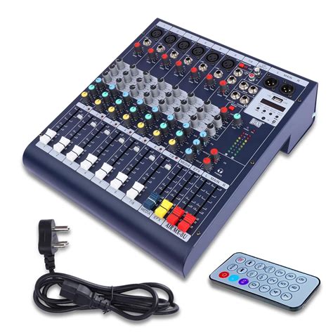 MX 8-Channel Professional Audio Mixer with Bluetooth, USB, MP3 Player ...