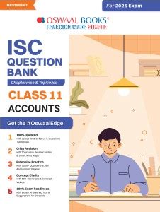 Isc Question Bank Solved Papers_class 11_accounts_for Exam 2024-25: Buy ...