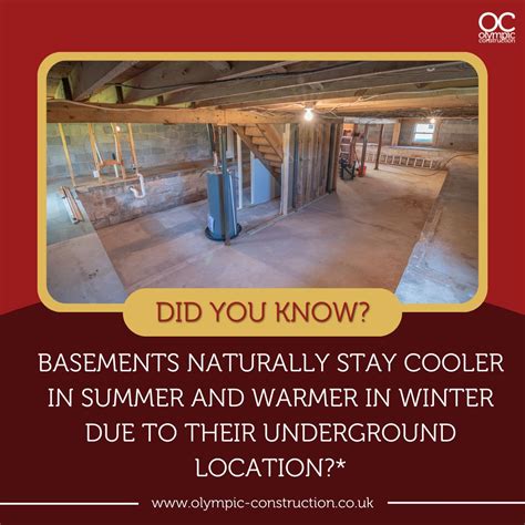 Did you know basements stay cooler in summer and warmer in winter ...