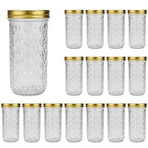 16 oz Glass Jars With Lids,Wide Mouth Ball Mason Jars For Storage ...