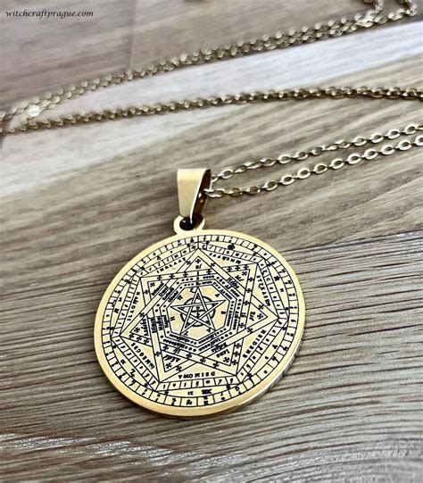 Enochian Sigillum Dei Aemeth necklace, grand pentacle