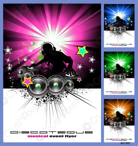 Disk Jockey Music Background - stock vector | Crushpixel