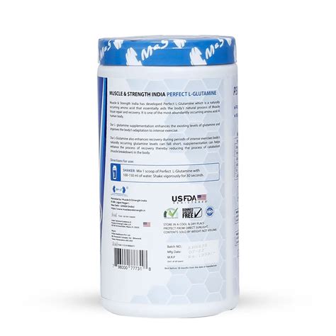 Muscle & Strength India Perfect L Glutamine 80 Servings - India's ...