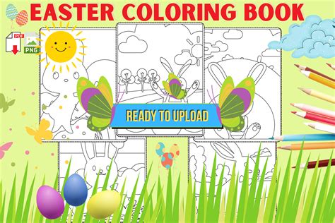 Easter Bunny Coloring Book VOL-2 Graphic by MiaPrintus · Creative Fabrica