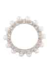 Buy Silver Plated Pearls, Rhinestones Elegant Embellished Bangle by ...