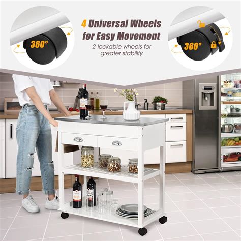 PETSITE Kitchen Island with Storage on Wheels, India | Ubuy