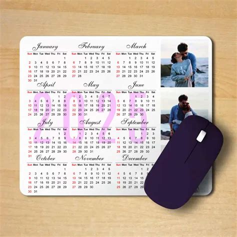 Buy Personalised Photo Calender Mouse Pad Online at Best Prices ...