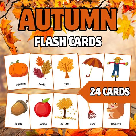 Autumn Words Oasis: Enchanting Vocabulary Flashcards for Fall | Made By ...