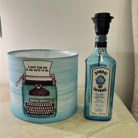Bombay Sapphire Bottle Shade Lamp – Kavi The Poetry-Art Project