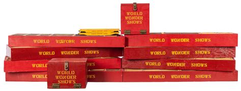 Lot Detail - World Wonder Shows Model Carnival Trains. Eight wooden tray...