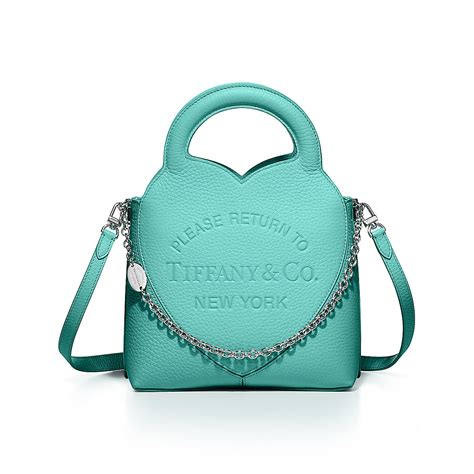 Return to Tiffany™ Mini Tote Bag in Tiffany Blue Leather | Tiffany & Co.
