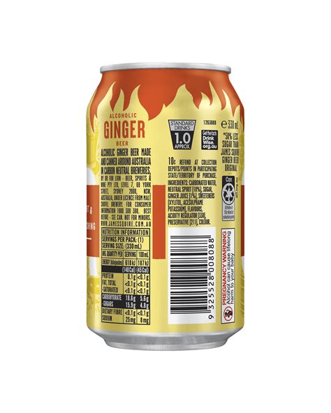 Buy James Squire Lower Sugar Alcoholic Ginger Beer With Lemon Cans ...