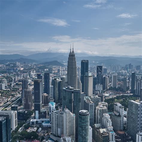 Download wallpaper 3415x3415 skyscrapers, towers, city, view, height ...