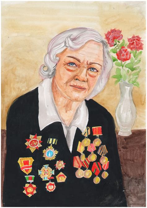 Рисунки портрета ветерана