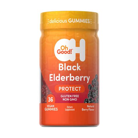 Oh Good! Black Elderberry Gummies, 36 ct