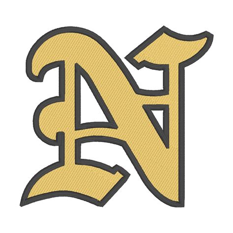 Old english letter n filled monogram – Artofit