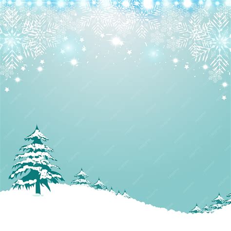 Premium Vector | Winter background template with snow