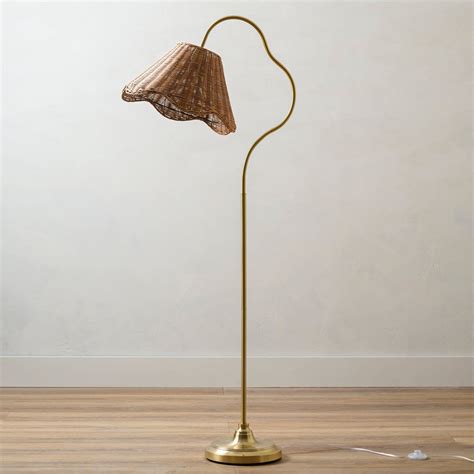Lucinda Floor Lamp with Woven Shade | Woven shades, Floor lamp, Nursery ...