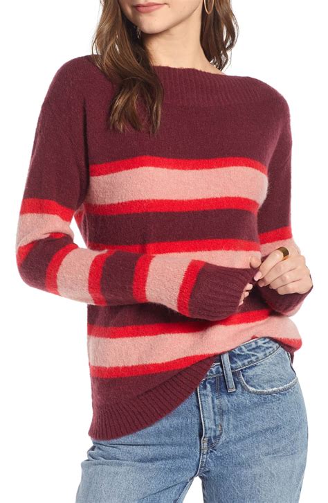 Chenille Red Stripe Sweater - Purely Simple Joys