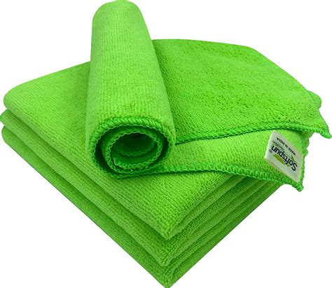 SOFTSPUN Microfiber High Loop Cleaning Cloths, 40x40 cms 4 pcs Towel ...
