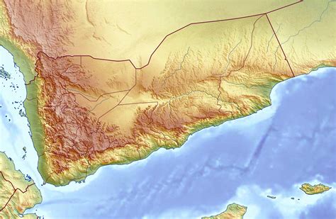 Large relief map of Yemen | Yemen | Asia | Mapsland | Maps of the World