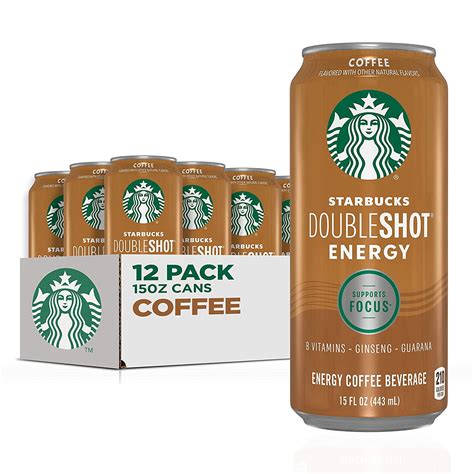Starbucks RTD Energy Drink, Doubleshot Energy Drink, Coffee, Guarana ...