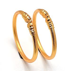 Buy Jewar Mandi Bangles Gold Look Pearl 22 ct Gold Plated Handmade Real ...