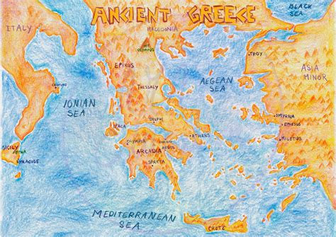 Ancient Greece Waldorf Map - Poster printable English and TO FILL ...