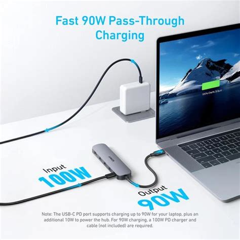 Anker USB-C Hub (5-in-1), 4K@30Hz HDMI with 100W Max Power Delivery ...
