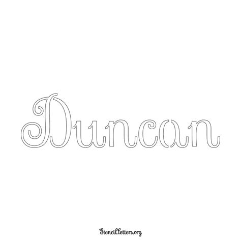 Duncan Free Printable Family Name Stencils with 6 Unique Typography and ...