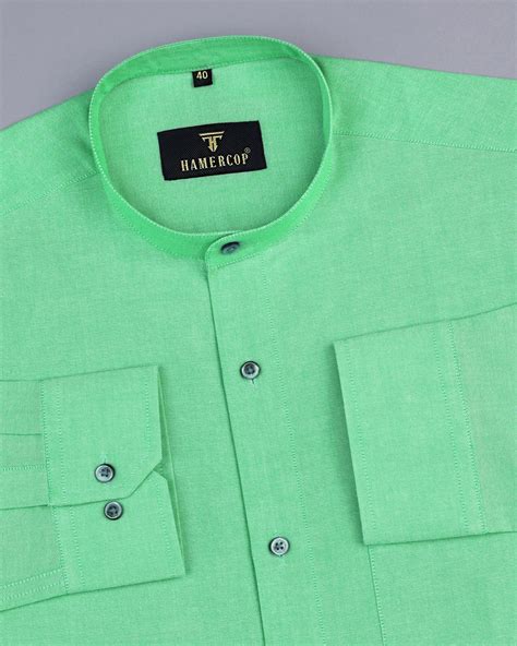 Polo Parrot Green Solid Oxford Cotton Shirt – Hamercop