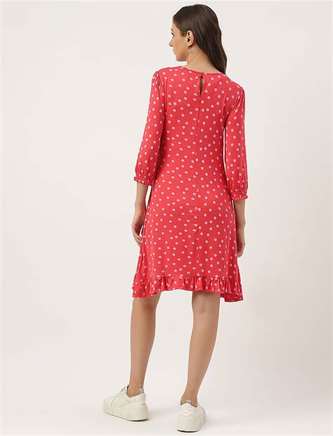 Buy Printed Polka Dots Bottom Ruffle Midi Dress at Marks & Spencer