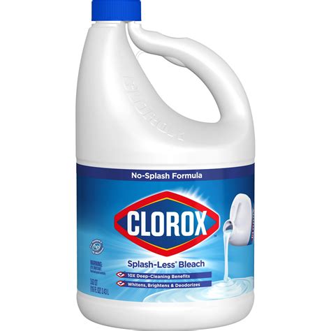 Clorox Splash-Less Liquid Bleach, Regular - 116 Ounce Bottle - Walmart ...