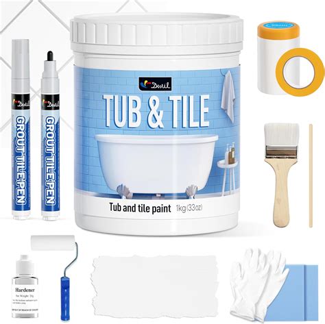 Amazon.com: DWIL Tub Paint, Tub and Tile Refinishing Kit 33oz with ...