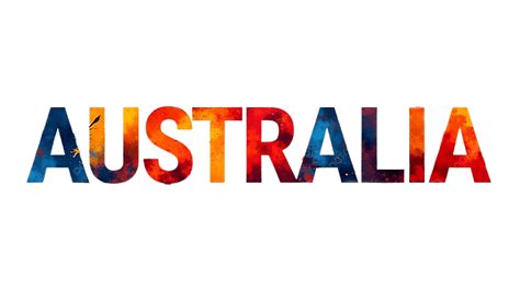 Australia Text Design Colorful, Welcome To Australia Word Text ...
