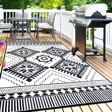 Amazon.com: DiiKoo Outdoor Rug Mat for Patio, 8x10ft Waterproof ...