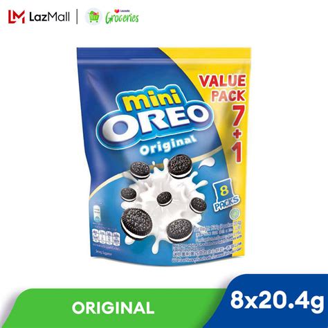 MINI OREO ORIGINAL VANILLA SANDWICH COOKIE MULTIPACK (8x20.4G) | Lazada
