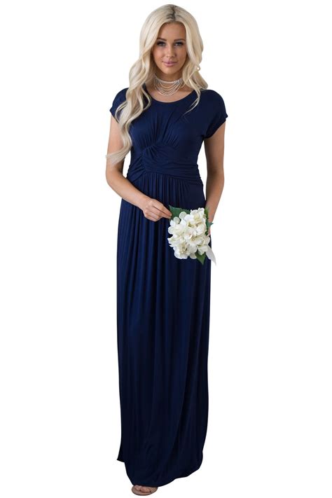 Jen Clothing Athena Modest Maxi Dress or Modest Bridesmaid Dress