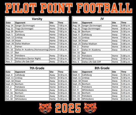 Athletic Schedules - Athletics Home - Athletic Departments - Pilot ...