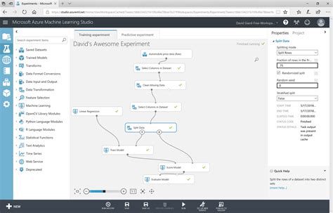 Azure ML Studio Ml.Azure.com 的图像结果