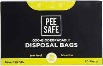 Pee Safe Sanitary Disposal Bags (Pack of 50 Bags) |Oxo Biodegradable ...