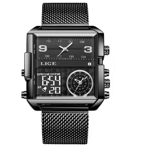 OVERFLY LIGE NOW IN INDIA - Square Dial Men's Analog & Digital Chronog ...