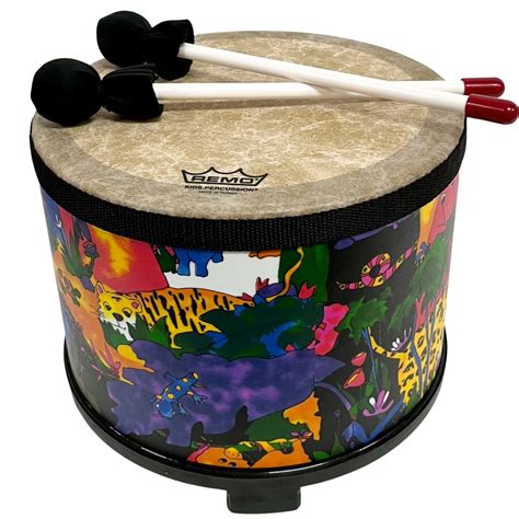 Remo Kids Percussion Floor Tom Drum - Fabric Rain Forest, 10“ RRP:$99(s)